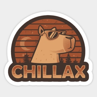 Chilax Capybara - Relax and Chill Sticker